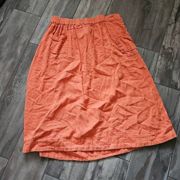 NWOT Bella Blue Linen Blend Skirt - Picture 7 of 8